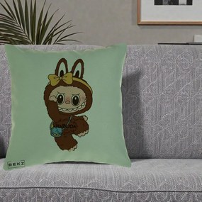 Perna Personalizata Kabuda Maro cu Funda Aurie, 40x40 cm, Verde, Husa Detasabila, Perna Inclusa, BEKZ®