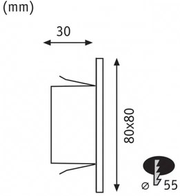 Paulmann 93093 - LED 1,2W Lumină scară EDGE 230V