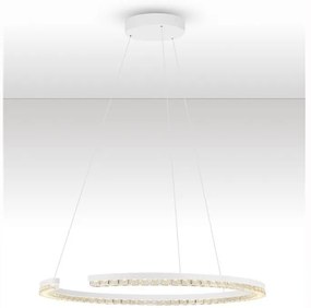 Lustra circulara aluminiu alb GREAMY D-65cm