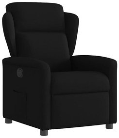 vidaXL Fotoliu rabatabil, negru, material textil