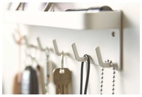 Cuier pentru chei cu raft YAMAZAKI Smart, alb