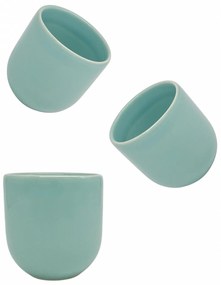 Pahar Cafea Albastru deschis (PANTONE Baby Blue, 250ml), gresie glazurata manual