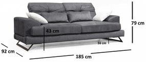 Canapea cu 2 Locuri Frido 2 Seater