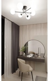 Lustră pe tijă ROMA 6xE14/10W/230V negru/alb