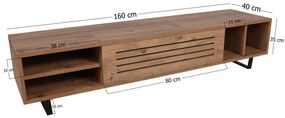 Comoda TV Eray Walnut-Antracit