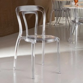 Scaun modern din policarbonat transparent, MATI 748329