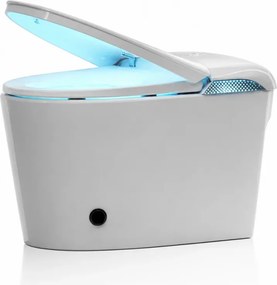 Smart WC 622 – Vas de Toaletă Inteligent cu Deschidere Automată, Spălare Automată, Uscare cu Aer Cald, Dezinfectare UV, Încălzire Colac, Telecomandă, Ecran LED, Ceramica, Alb