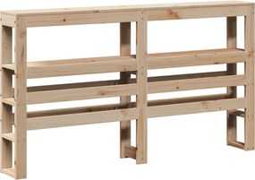 vidaXL Tăblie de pat cu rafturi, 140 cm, lemn masiv de pin