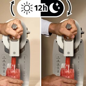 Aparat de inghetata 16in1 Tefal Freezi IG803AE0, 200 W, 1,4 l, 5 programe automate, Functionare silentioasa, Fara congelare prealabila, Alb/Argintiu
