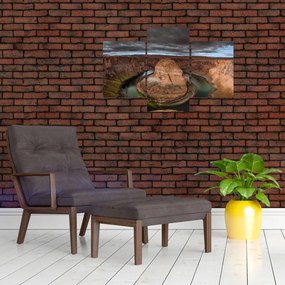 Tablou cu lac în stânci (90x60 cm)