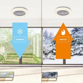 Plafonieră LED dimabilă cu ventilator LIBYA LED/48W/230V 3000-6500K + telecomandă