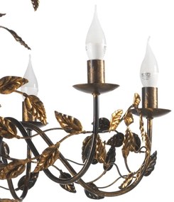 Lustră pe lanț ONLI COLLANA 6xE14/6W/230V bronz/auriu