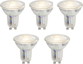 Set de 5 becuri LED GU10 50 reglabile 3,9W 450 lm 3000K Longlife