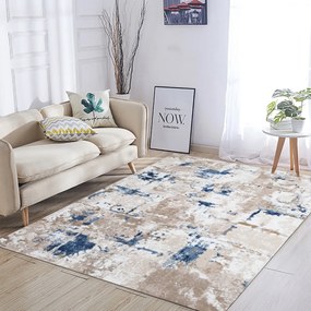 Covor Modern Living, Dormitor Dreptunghiular Hera Lux TZ16AHBY Albastru (Alege dimensiunea: 100 x 200)