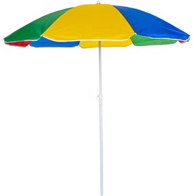 Umbrela de plaja Muhler U5037 651449, 180x180 cm, Fara suport, Brat rabatabil, 8 spițe, Multicolor