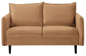 Canapea maro cu tapițerie din catifea 138 cm Juli – Ropez