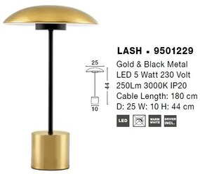Veioza/Lampa LED design modern decorativ LASH H-44cm