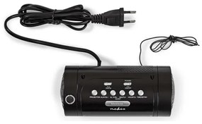 Ceas deșteptător radio cu afișaj LED și proiector 230V Nedis CLAR005BK
