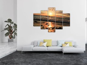 Tablou - Apus de soare, ocean (150x105 cm)