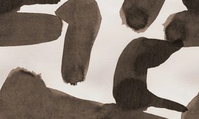 Fototapet, Wiggle Shapes, Brown, Rebel Walls