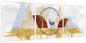Tablou - Decor (cu ceas) (90x30 cm)