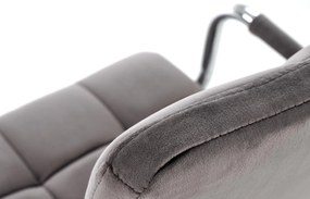 Scaun de birou Gonzo 4 Velvet Gri – H105 cm