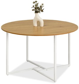Masă de sufragerie Bird (stejar + alb). 1111739