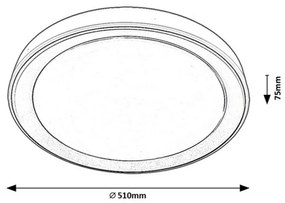 Plafonieră Smart LED Rabalux 3510 Everest , argintiu/alb