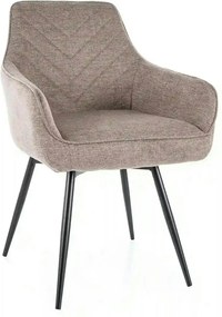 Scaun SERVIO, bej - Brego 34, stofa clasica/metal, 55x45x88 cm