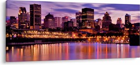 Tablou orașului nocturn (120x50 cm)
