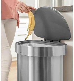 Simplehuman Coș de gunoi cu pedală 45 l, oțel mat