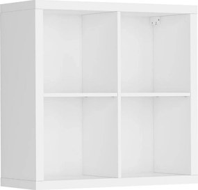 Biblioteca NEPO PLUS SFW-8-8, alb, PAL, 77x35x75 cm