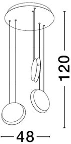 Lustra cu 3 pendule LED design ambiental SHELL