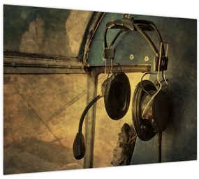 Tablou - Căști de avion de epocă (70x50 cm)