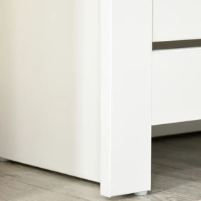 HOMCOM Dulap Hol, Capacitate 12 Perechi Max, dulap pantofi cu 2 Rafturi Reglabile și Detașabile, 72x26x80 cm, Alb | Aosom Romania