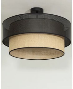 Lustră aplicată BORHO 1xE27/60W/230V negru/iută