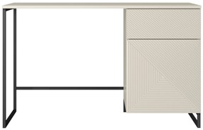 Birou cu sertar Asha 120 cm - cașmir / cadru negru