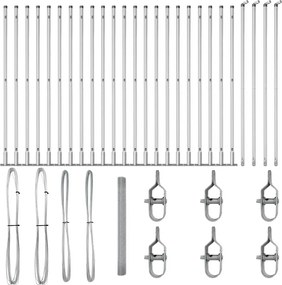 vidaXL Stâlp de gard. Argintiu 50 x 1,4 m (plasă 12 x 12 mm) Oțel