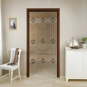 Draperie în culoare naturală din bambus 90x200 cm cu prindere la ușă – Maximex