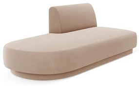 Modul canapea stanga 2 locuri, Miley, Micadoni Home, BL, 158x85x74 cm, catifea, cappuccino