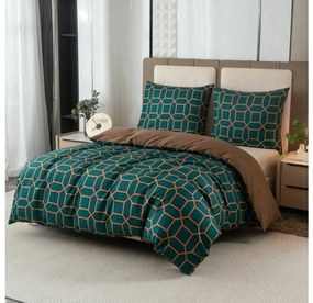 Lenjerie de pat din microfibra flanel KERNAL verde Dimensiune lenjerie de pat: 2 buc 70 x 90 cm | 200 x 220 cm