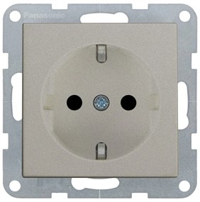 Priza simpla cu impamantare 16A, IP20, Bronz, Panasonic Karre Plus 55