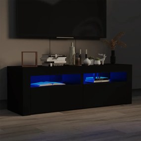 Comoda TV cu lumini LED, negru, 120x35x40 cm 1, Negru
