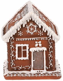 Decorațiuni de Crăciun Casă din turtă dulce cuiluminare LED, poliresină, 15 cm