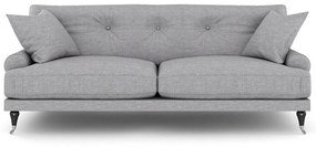 Canapea Seattle E121Numărul de locuri: 3, Gri deschis, 195x100x87cm, 60 kg, Tapiterie, Picioare: Role, Lemn