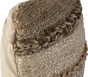 Pernă decorativă din iută, lână și bumbac țesută manual, 45 x 45 cm, „Jute Wool Cushion"