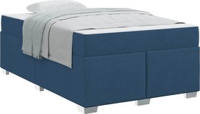 vidaXL Cadru de pat cu saltea albastru 120 x 200 cm țesătură
