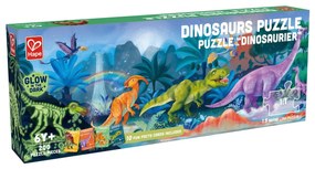 Puzzle pentru copii cu dinozauri fotoluminescent (200 piese, 1.5m)