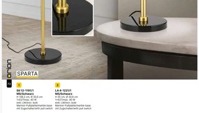Veioza/Lampa de masa design elegant SPARTA alama/negru