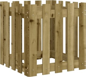 vidaXL Jardinieră grădină design gard 50x50x50cm lemn de pin impregnat